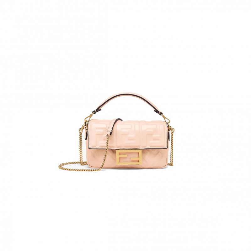 FENDI BAGUETTE MINI - PALE PINK NAPPA LEATHER BAG 8BS017A72VF171M (19*11.5*4cm)