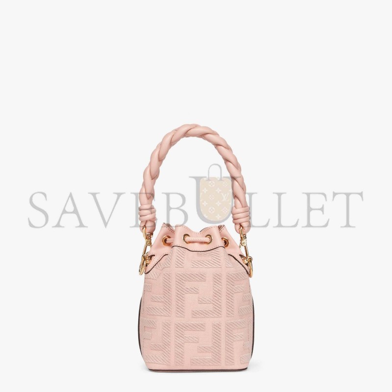 FENDI MON TRESOR - PINK FF CANVAS MINI-BAG 8BS010AKKWF0J2F (18*12*10cm)