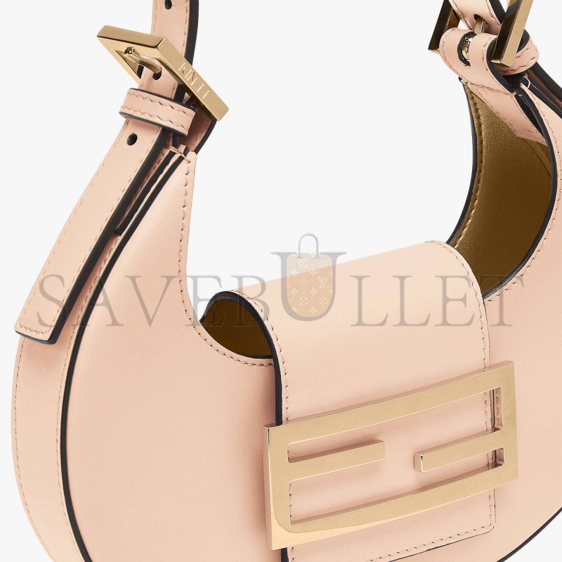 FENDI COOKIE - PALE PINK LEATHER MINI BAG 8BS065AAIWF14N1 (22*17.5*4.5cm)