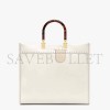 FENDI SUNSHINE MEDIUM - WHITE LEATHER SHOPPER 8BH386ABVLF0K7E (35*31*17cm)