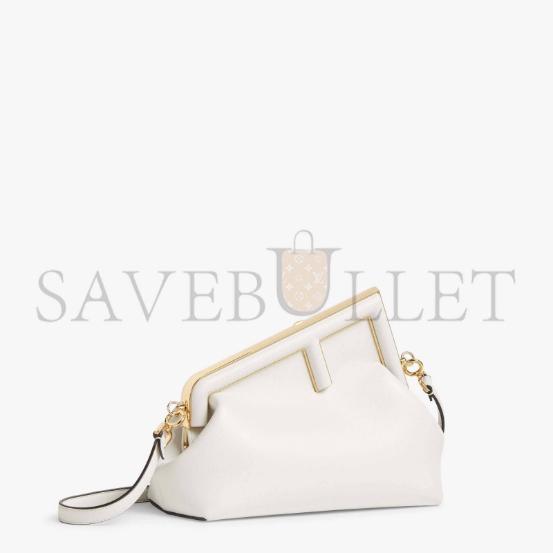 FENDI FIRST MIDI - WHITE LEATHER BAG 8BP137ABVEF0QVL (30*20*14cm)