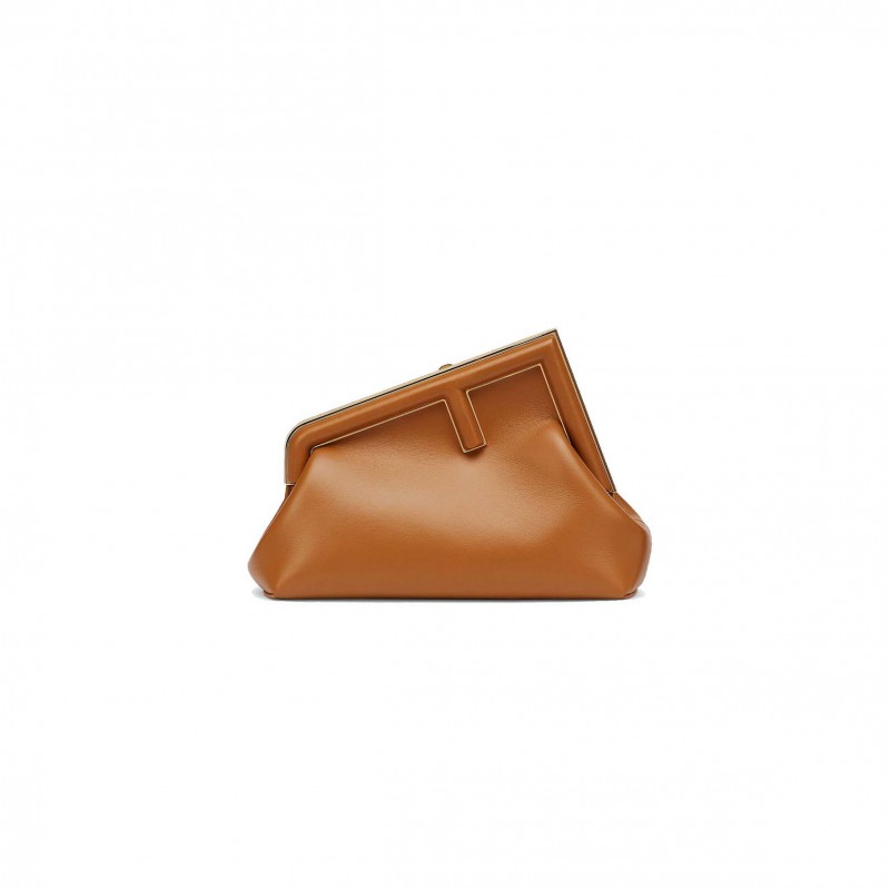 FENDI FIRST SMALL - BROWN LEATHER BAG 8BP129ABVEF0NYJ (26*18*9.5cm)