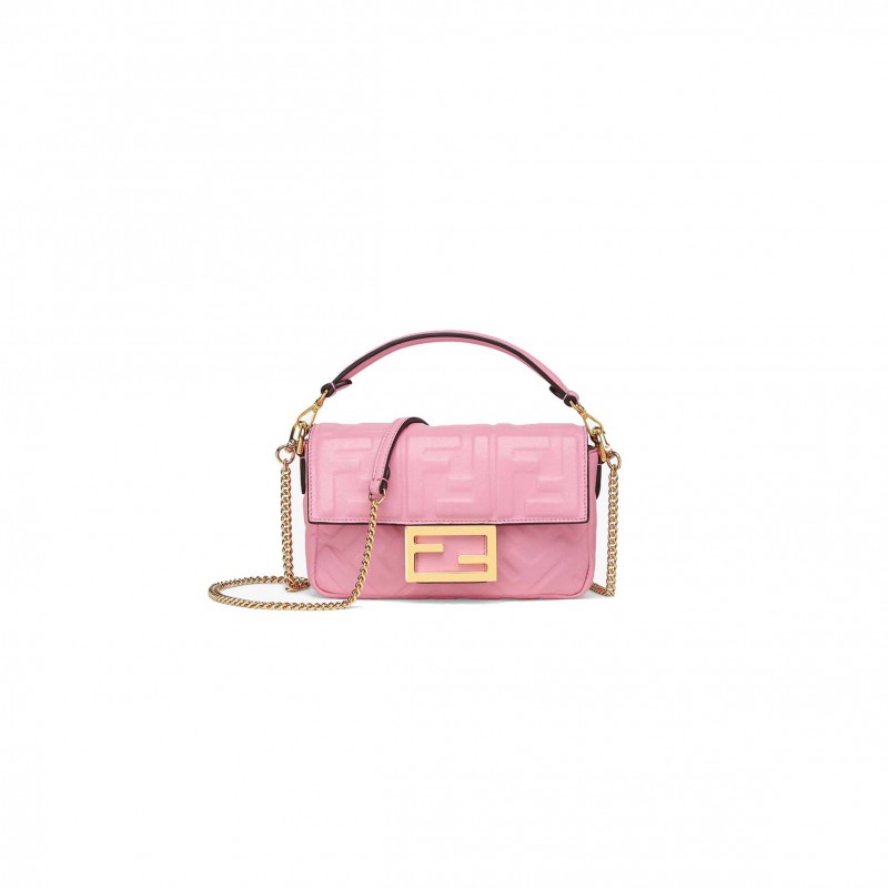 FENDI BAGUETTE MINI - PINK NAPPA LEATHER BAG 8BS017A72VF1AQA (19*11.5*4cm)