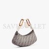 FENDI O’LOCK SWING - DARK GRAY TAPESTRY FABRIC POUCH 8BS068AL9QF1IVG (32*11*5cm)