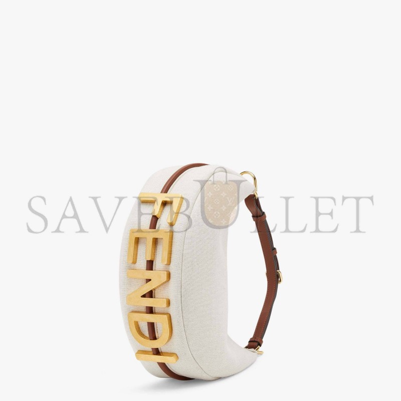 MEDIUM FENDI GRAPHY SMALL - WHITE CANVAS BAG 8BR798AKK1F1I3N (29*24.5*10cm) MEDIUM FENDI GRAPHY SMALL - WHITE CANVAS BAG 8BR798AKK1F1I3N (29*24.5*10cm)