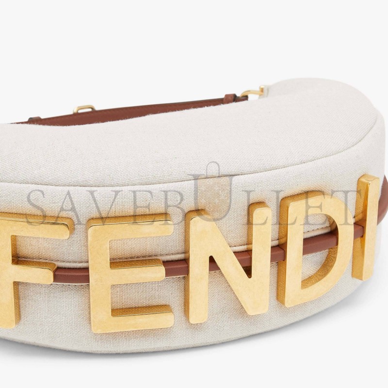 MEDIUM FENDI GRAPHY SMALL - WHITE CANVAS BAG 8BR798AKK1F1I3N (29*24.5*10cm) MEDIUM FENDI GRAPHY SMALL - WHITE CANVAS BAG 8BR798AKK1F1I3N (29*24.5*10cm)