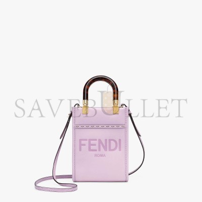 FENDI MINI SUNSHINE SHOPPER - LILAC LEATHER MINI BAG 8BS051ABVLF1HOV (18*13*6.5cm) FENDI MINI SUNSHINE SHOPPER - LILAC LEATHER MINI BAG 8BS051ABVLF1HOV (18*13*6.5cm)