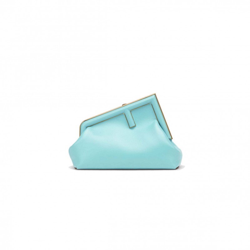 FENDI FIRST SMALL - TURQUOISE LEATHER BAG 8BP129ABVEF1JTX (26*18*9.5cm)