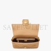 FENDI BAGUETTE - BEIGE LEATHER BAG 8BR600A72VF1BZ2 (27*15*6cm)