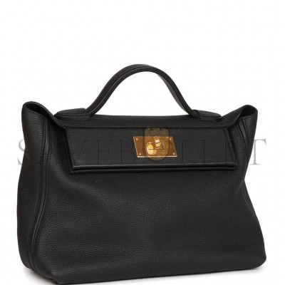 HERMES 2424 BAG 29 BLACK TOGO AND SWIFT GOLD HARDWARE (29*24*15cm) HERMES 2424 BAG 29 BLACK TOGO AND SWIFT GOLD HARDWARE (29*24*15cm)