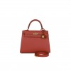 HERMES KELLY SELLIER 25 ROUGE VENETIAN EPSOM GOLD HARDWARE   (25*17*7cm)