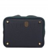 HERMES PICOTIN LOCK 18 CASAQUE VERT CYPRESS, BLEU NUIT AND BLACK CLEMENCE GOLD HARDWARE(18*13*18cm)