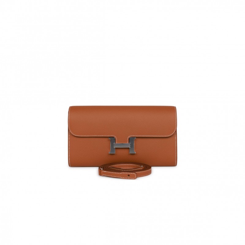 HERMES CONSTANCE WALLET TO GO GOLD EPSOM PALLADIUM HARDWARE (20*11*4cm) HERMES CONSTANCE WALLET TO GO GOLD EPSOM PALLADIUM HARDWARE (20*11*4cm)
