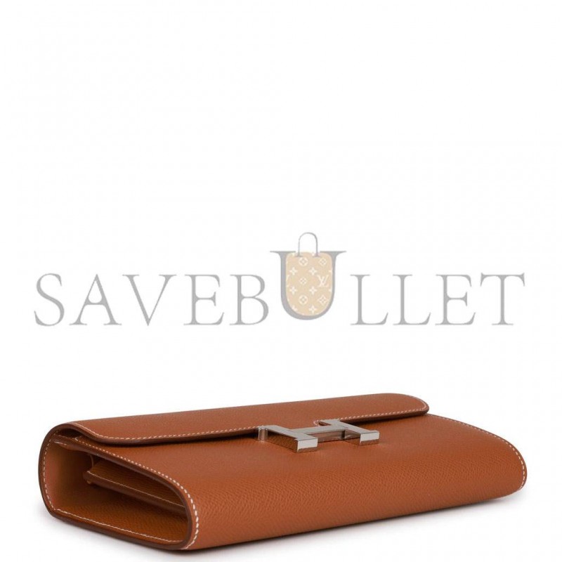 HERMES CONSTANCE WALLET TO GO GOLD EPSOM PALLADIUM HARDWARE (20*11*4cm) HERMES CONSTANCE WALLET TO GO GOLD EPSOM PALLADIUM HARDWARE (20*11*4cm)