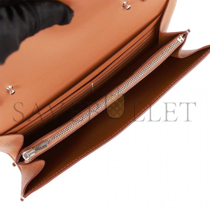HERMES CONSTANCE WALLET TO GO GOLD EPSOM PALLADIUM HARDWARE (20*11*4cm) HERMES CONSTANCE WALLET TO GO GOLD EPSOM PALLADIUM HARDWARE (20*11*4cm)