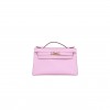 HERMES KELLY POCHETTE MAUVE SYLVESTRE SWIFT ROSE GOLD HARDWARE  (22*12*13cm)