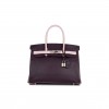 HERMES SPECIAL ORDER (HSS) BIRKIN 30 RAISIN AND ROSE SAKURA CHEVRE PALLADIUM HARDWARE ( 30cm*22*16cm)