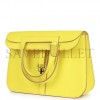 HERMES HALZAN 25 LIME CLEMENCE PALLADIUM HARDWARE (25cm)