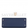 HERMES KELLY SELLIER 25 BLEU SAPHIR EPSOM PALLADIUM HARDWARE   (25*17*7cm)