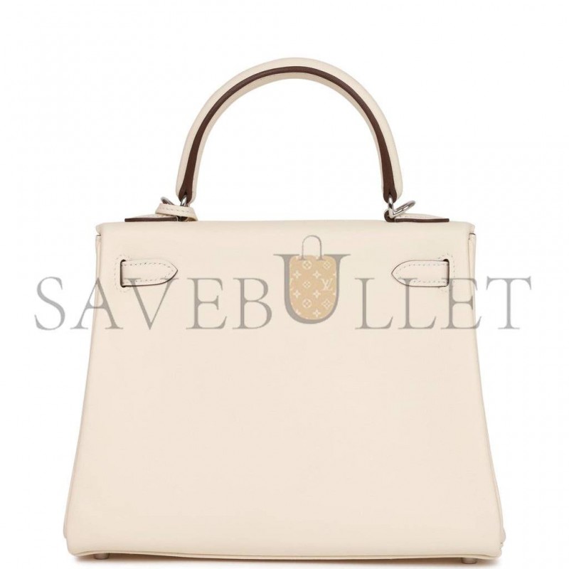 HERMES KELLY RETOURNE 25 IN & OUT NATA SWIFT PALLADIUM HARDWARE HANDMADE(25*17*7cm) HERMES KELLY RETOURNE 25 IN & OUT NATA SWIFT PALLADIUM HARDWARE HANDMADE(25*17*7cm)