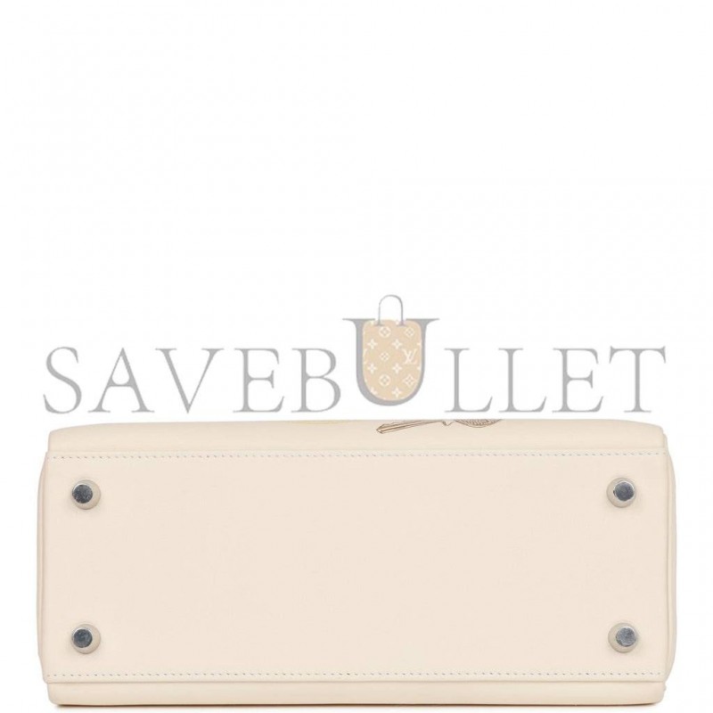 HERMES KELLY RETOURNE 25 IN & OUT NATA SWIFT PALLADIUM HARDWARE HANDMADE(25*17*7cm) HERMES KELLY RETOURNE 25 IN & OUT NATA SWIFT PALLADIUM HARDWARE HANDMADE(25*17*7cm)