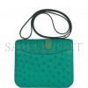 HERMES CONSTANCE 18 VERT VERONE OSTRICH GOLD HARDWARE 39873610481758 (18cm)