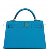 HERMES MINI KELLY SELLIER 20 BLEU FRIDA CHEVRE GOLD HARDWARE (19*12*5.5cm)