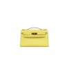 HERMES KELLY POCHETTE SOUFRE EPSOM GOLD HARDWARE  (22*12*13cm)