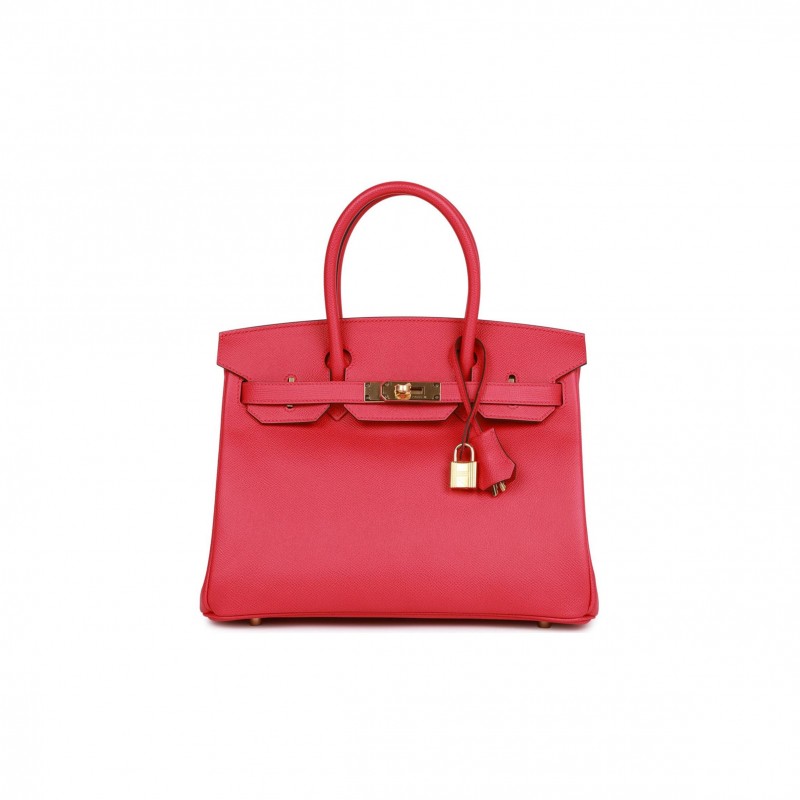 HERMES BIRKIN 30 ROSE EXTREME EPSOM GOLD HARDWARE (30cm)