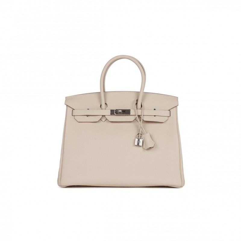 HERMES BIRKIN 35 CRAIE TOGO PALLADIUM HARDWARE 39878406209630 (35cm)