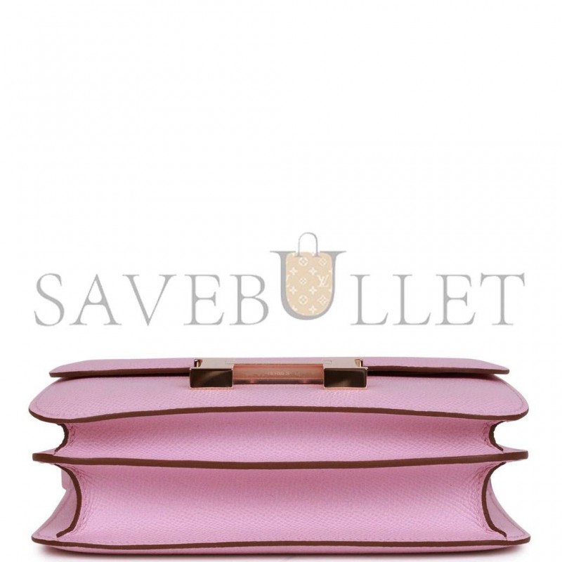 HERMES CONSTANCE 18 MAUVE SYLVESTRE EPSOM ROSE GOLD HARDWARE (18cm) HERMES CONSTANCE 18 MAUVE SYLVESTRE EPSOM ROSE GOLD HARDWARE (18cm)