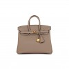 HERMES BIRKIN 25 GRIS TOURTERELLE TOGO GOLD HARDWARE HANDMADE (25cm) HERMES BIRKIN 25 GRIS TOURTERELLE TOGO GOLD HARDWARE HANDMADE (25cm)