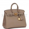 HERMES BIRKIN 25 GRIS TOURTERELLE TOGO GOLD HARDWARE HANDMADE (25cm) HERMES BIRKIN 25 GRIS TOURTERELLE TOGO GOLD HARDWARE HANDMADE (25cm)
