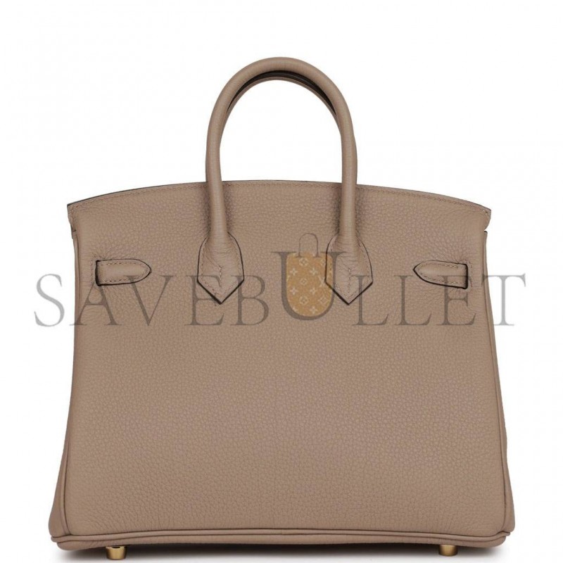 HERMES BIRKIN 25 GRIS TOURTERELLE TOGO GOLD HARDWARE HANDMADE (25cm) HERMES BIRKIN 25 GRIS TOURTERELLE TOGO GOLD HARDWARE HANDMADE (25cm)