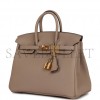 HERMES BIRKIN 25 GRIS TOURTERELLE TOGO GOLD HARDWARE HANDMADE (25cm) HERMES BIRKIN 25 GRIS TOURTERELLE TOGO GOLD HARDWARE HANDMADE (25cm)