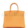 HERMES SPECIAL ORDER (HSS) BIRKIN 30 JAUNE D'OR AND MALACHITE EPSOM BRUSHED PALLADIUM HARDWARE( 30cm*22*16cm)