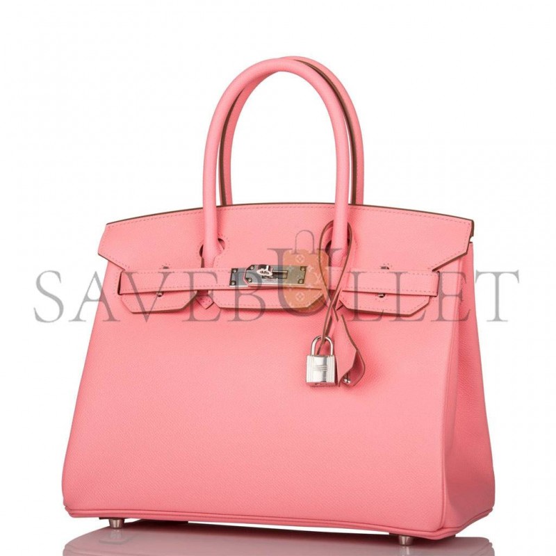 HERMES BIRKIN 30 ROSE CONFETTI EPSOM PALLADIUM HARDWARE (30cm)