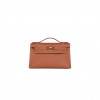 HERMES KELLY POCHETTE CHAI SWIFT PALLADIUM HARDWARE (22*12*13cm)