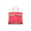 HERMES SPECIAL ORDER (HSS) BIRKIN 30 CRAIE AND ROSE AZALEE EPSOM BRUSHED GOLD HARDWARE ( 30cm*22*16cm)