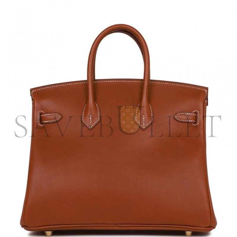 HERMES BIRKIN 25 FAUVE BARENIA GOLD HARDWARE HANDMADE (25cm)