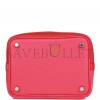 HERMES PICOTIN LOCK 18 CASAQUE ROUGE DE COEUR, ROSE EXTREME AND BLEU ZANZIBAR CLEMENCE PALLADIUM HARDWARE (18*13*18cm)