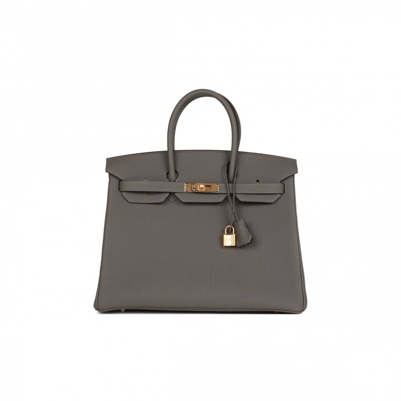 HERMES BIRKIN 35 GRIS MEYER TOGO GOLD HARDWARE 39880414560350 (35cm)