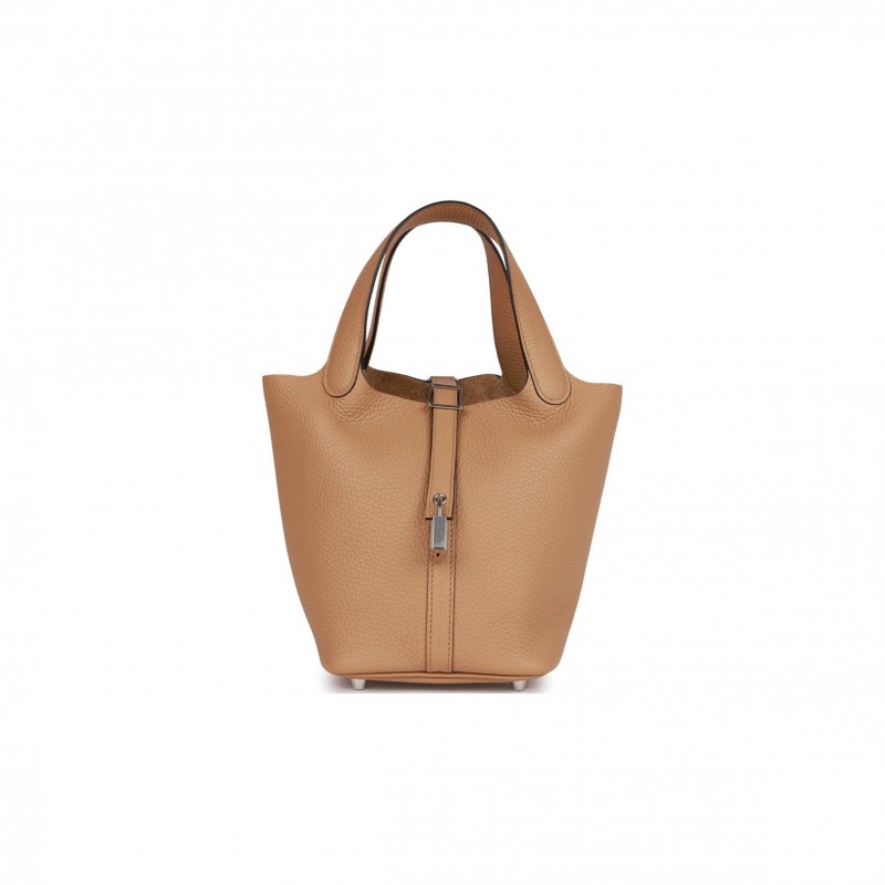 HERMES PICOTIN LOCK 18 CHAI CLEMENCE PALLADIUM HARDWARE (18*13*18cm)