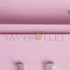 HERMES CONSTANCE WALLET TO GO MAUVE SYLVESTRE EPSOM PALLADIUM HARDWARE (20*11*4cm)