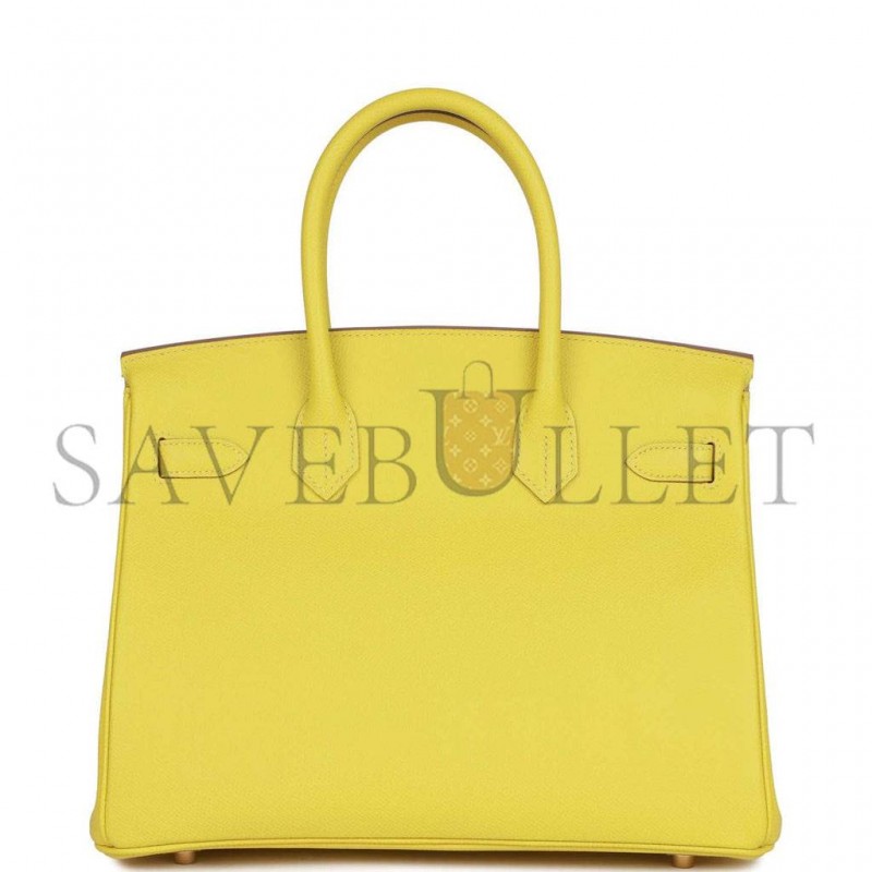 HERMES BIRKIN 30 LIME EPSOM GOLD HARDWARE (30cm)