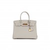 HERMES BIRKIN 30 GRIS PERLE TOGO GOLD HARDWARE (30cm)