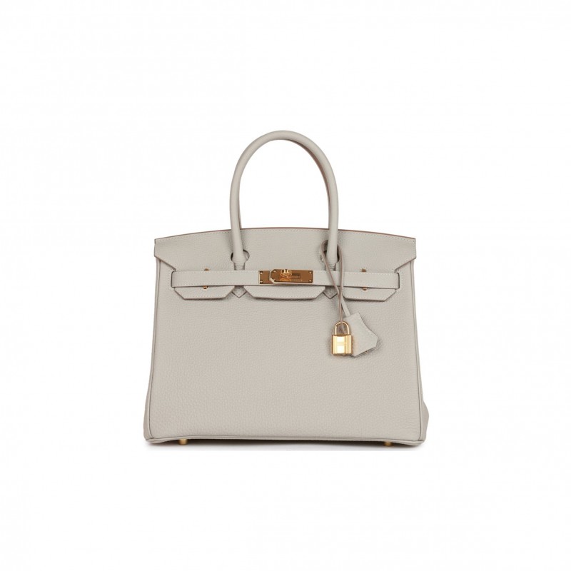 HERMES BIRKIN 30 GRIS PERLE TOGO GOLD HARDWARE (30cm)