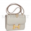 HERMES CONSTANCE 18 GRIS PERLE SWIFT GOLD HARDWARE (18cm)