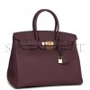 HERMES BIRKIN 35 CASSIS TOGO GOLD HARDWARE 39806150312030 (35cm)