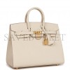 HERMES BIRKIN SELLIER 25 CRAIE EPSOM GOLD HARDWARE HANDMADE (25cm)